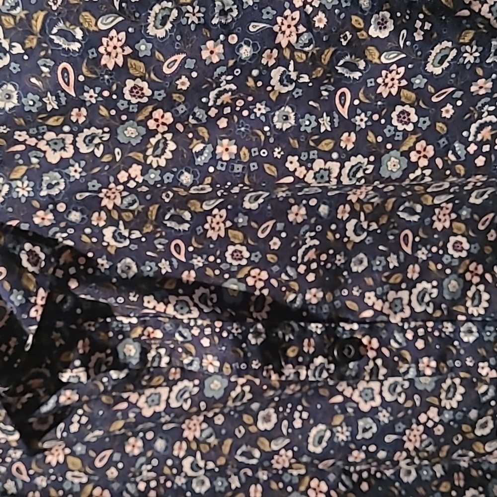Button Up floral men's dress shirt